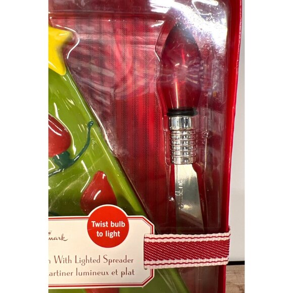 Hallmark Christmas Tree Serving Dish With Lighted Spreader - Picture 3 of 6